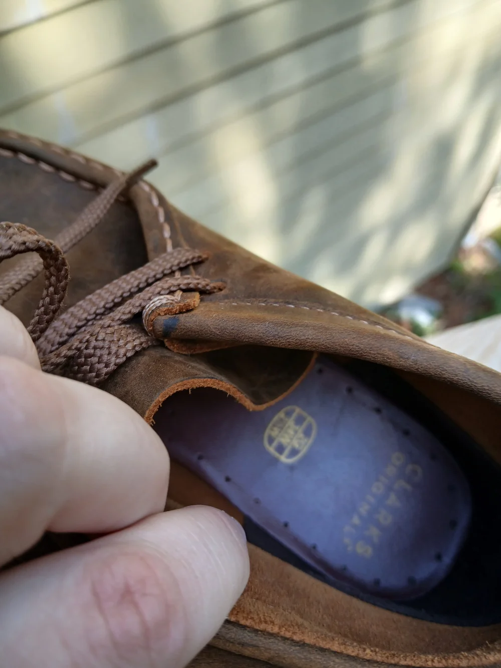 Clarks Brown Kids Leather Moccasin Shoes